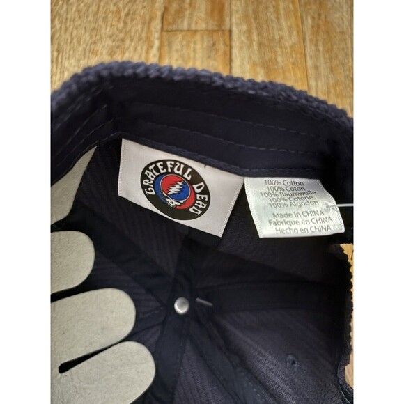 Grateful Dead Dancing Bears Hologram Corduroy Snapback Hat Cap Navy - OS… - Picture 3 of 4